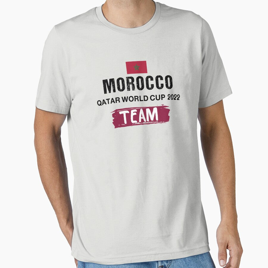 MOROCCO  World Cup Football Soccer fan Qatar 2022 by cheslie-style Unisex T-shirt, Sweatshirt, Hoodie, Long Sleeve Tee - T-Shirt, Sweatshirt, Hoodie