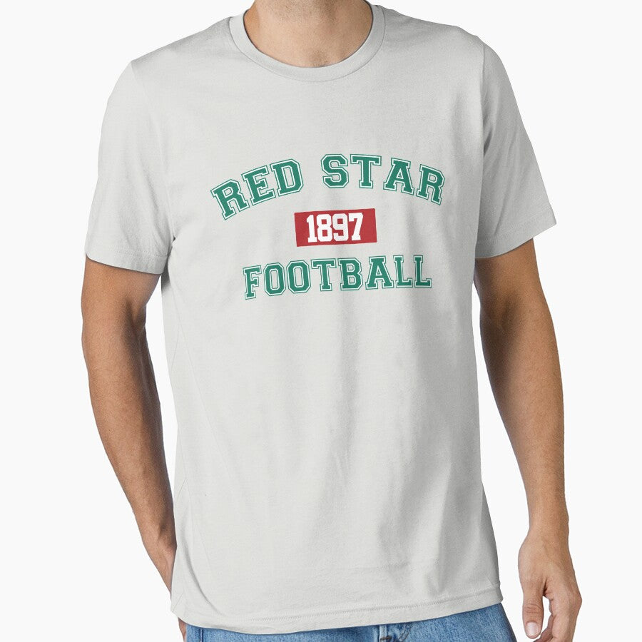 Red Star Football Athletic College Style 1 Gray by Toma-51 Unisex T-shirt, Sweatshirt, Hoodie, Long Sleeve Tee - T-Shirt, Sweatshirt, Hoodie