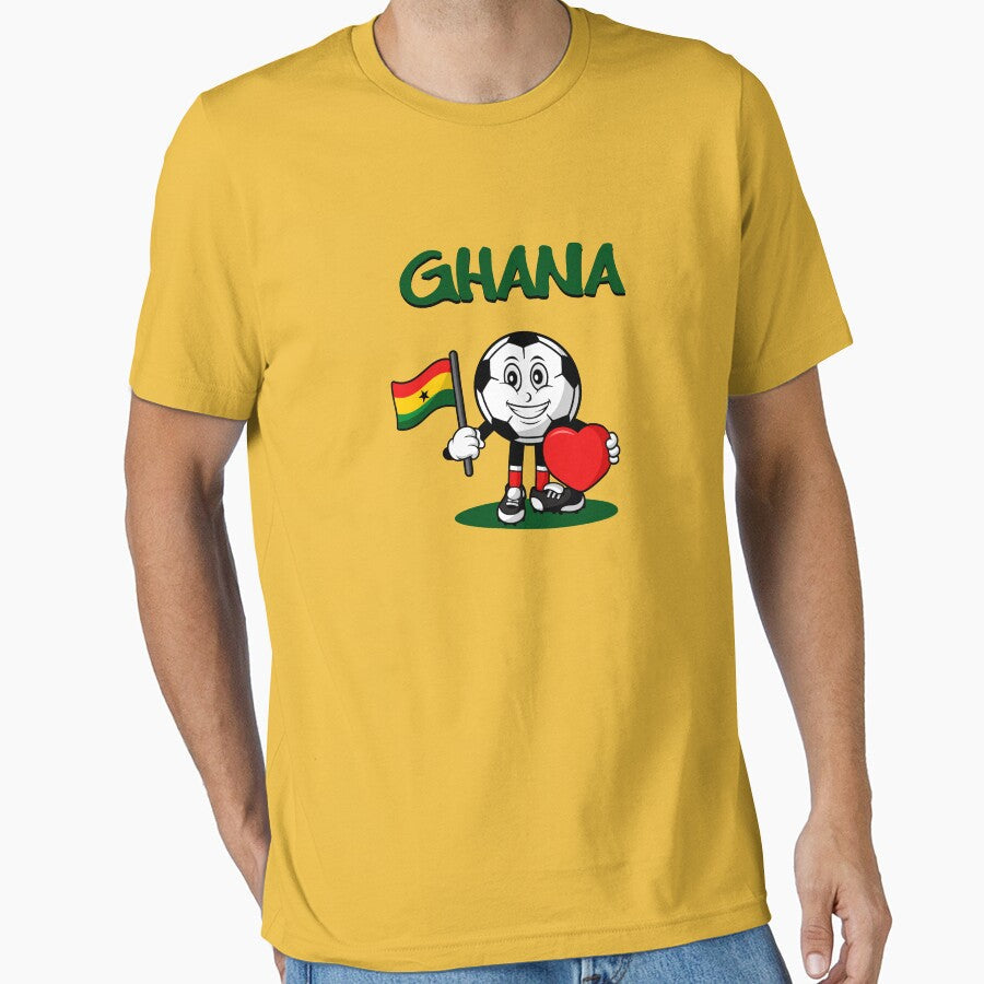 Cute Ghana Football Lover Design by Salukeart Unisex T-shirt, Sweatshirt, Hoodie, Long Sleeve Tee - T-Shirt, Sweatshirt, Hoodie
