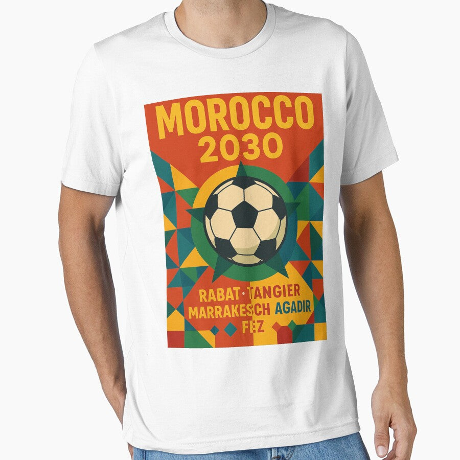 Morocco Marruecos Football World Cup 2030 by PetsSounds Unisex T-shirt, Sweatshirt, Hoodie, Long Sleeve Tee - T-Shirt, Sweatshirt, Hoodie