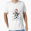 Winter Soccer Player Snowman by Belhbib Art  Unisex T-shirt, Sweatshirt, Hoodie, Long Sleeve Tee - T-Shirt, Sweatshirt, Hoodie