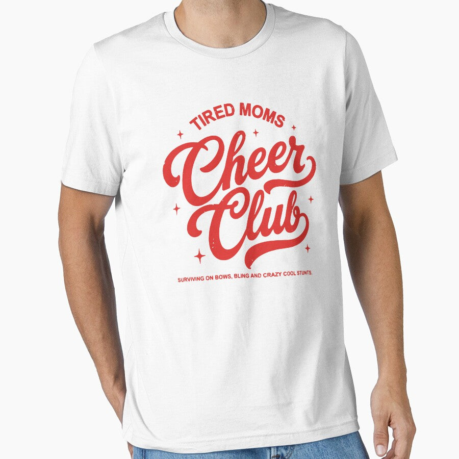 Tired Cheer Mom Club by Necesario88 Unisex T-shirt, Sweatshirt, Hoodie, Long Sleeve Tee - T-Shirt, Sweatshirt, Hoodie