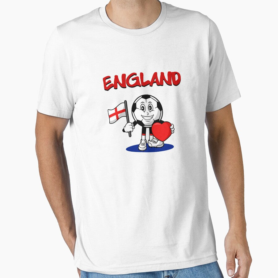 Cute England Football Lover Design by Salukeart Unisex T-shirt, Sweatshirt, Hoodie, Long Sleeve Tee - T-Shirt, Sweatshirt, Hoodie