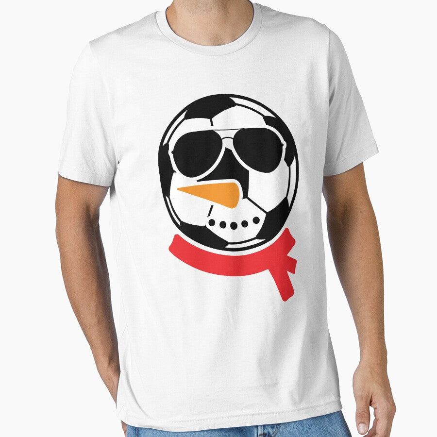 Cool Soccer Snowman Face by Belhbib Art  Unisex T-shirt, Sweatshirt, Hoodie, Long Sleeve Tee - T-Shirt, Sweatshirt, Hoodie