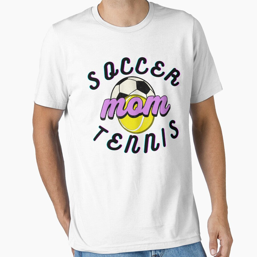 Soccer Tennis Mom by TheCatmeow2000 Unisex T-shirt, Sweatshirt, Hoodie, Long Sleeve Tee - T-Shirt, Sweatshirt, Hoodie