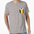 Football Belgium in the breast pocket by peter2art Unisex T-shirt, Sweatshirt, Hoodie, Long Sleeve Tee - T-Shirt, Sweatshirt, Hoodie