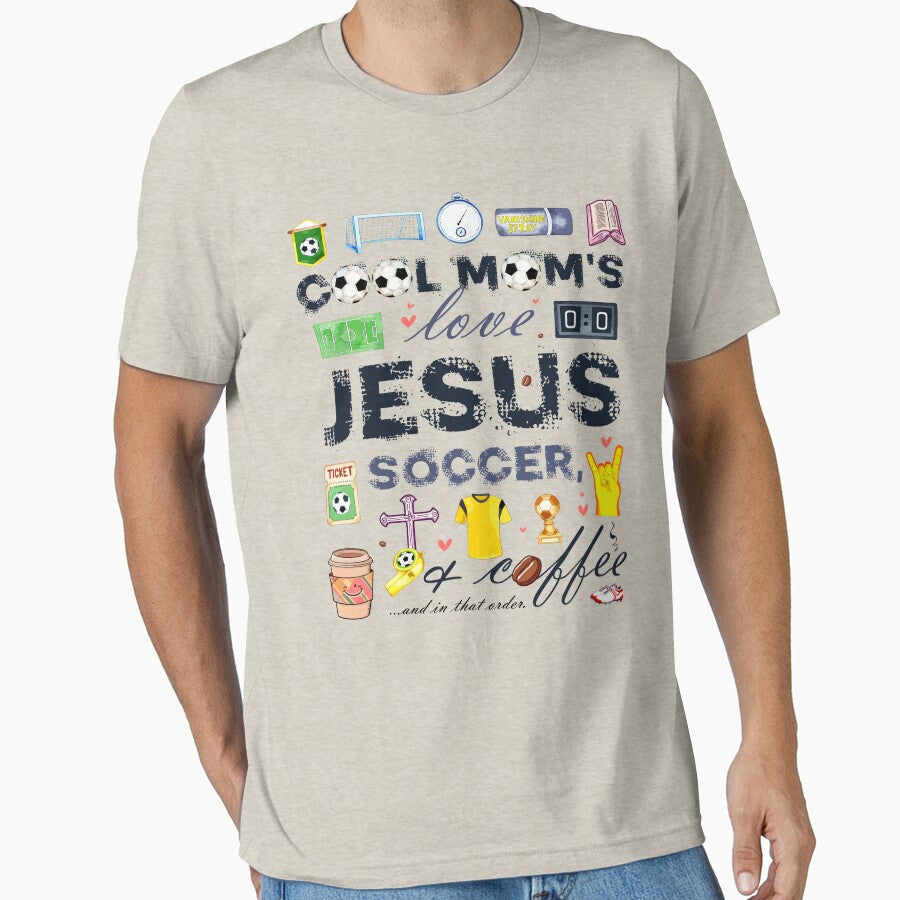 Jesus & Soccer Moms Club by BrianOMinard Unisex T-shirt, Sweatshirt, Hoodie, Long Sleeve Tee - T-Shirt, Sweatshirt, Hoodie