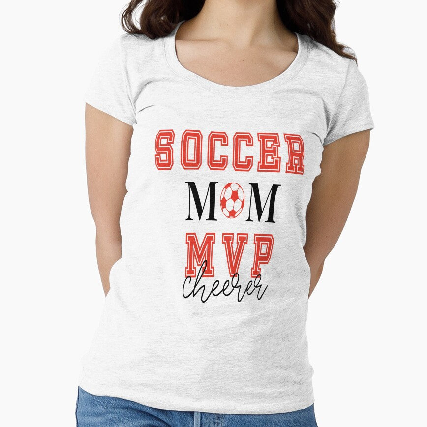SOCCER MOM MVP CHEERER by PRINYOS Unisex T-shirt, Sweatshirt, Hoodie, Long Sleeve Tee - T-Shirt, Sweatshirt, Hoodie