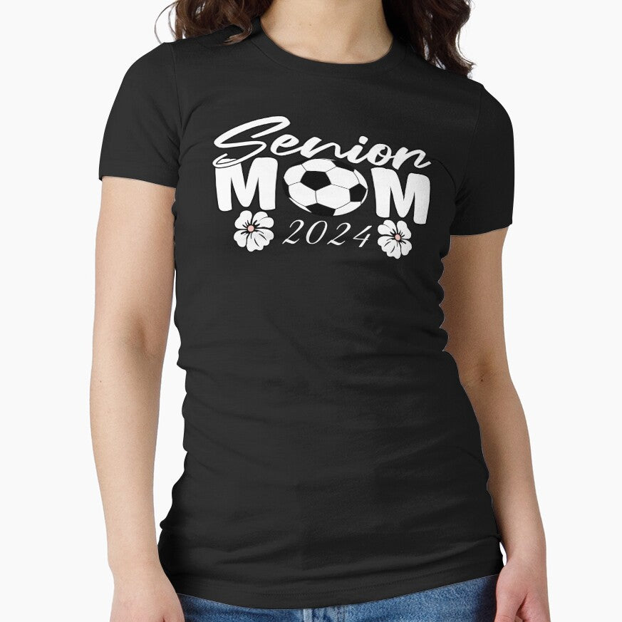 Senior Soccer Mom 2024 by Khihi Unisex T-shirt, Sweatshirt, Hoodie, Long Sleeve Tee - T-Shirt, Sweatshirt, Hoodie