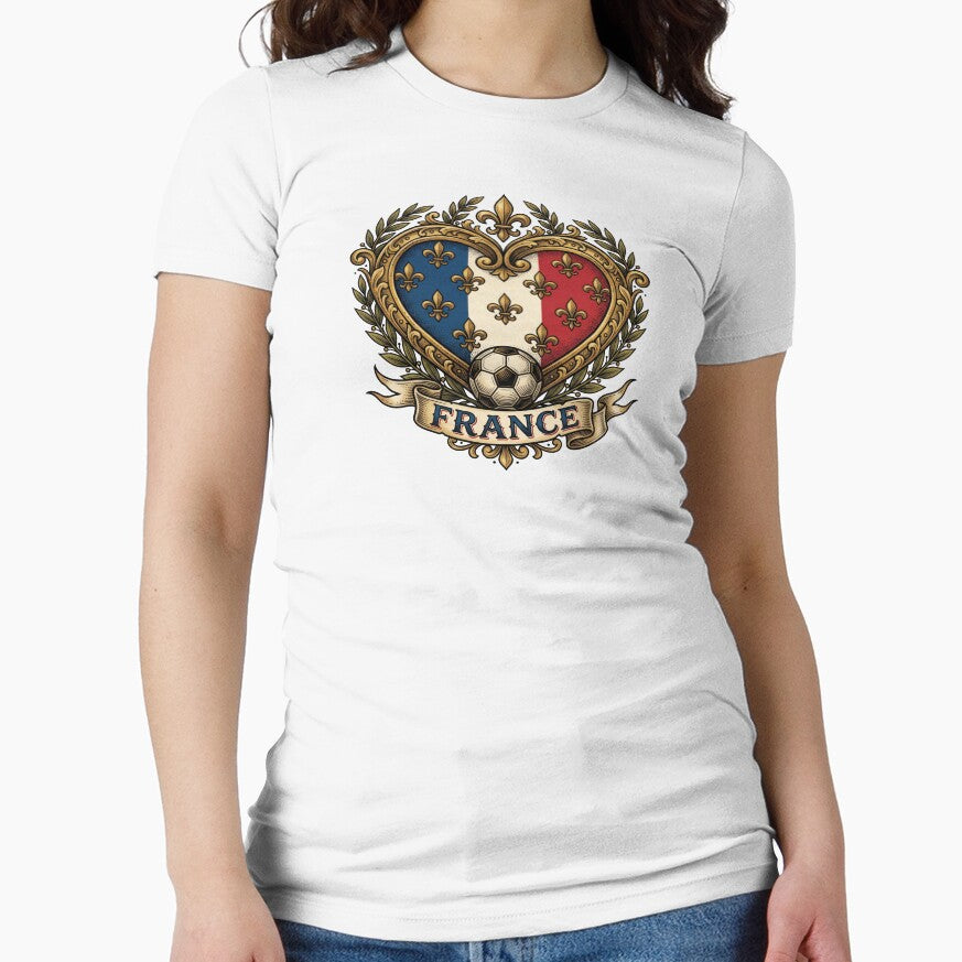 France Heart Fleur de Lis  Soccer World Cup 2026 by David Mateo ArtWorks Unisex T-shirt, Sweatshirt, Hoodie, Long Sleeve Tee - T-Shirt, Sweatshirt, Hoodie