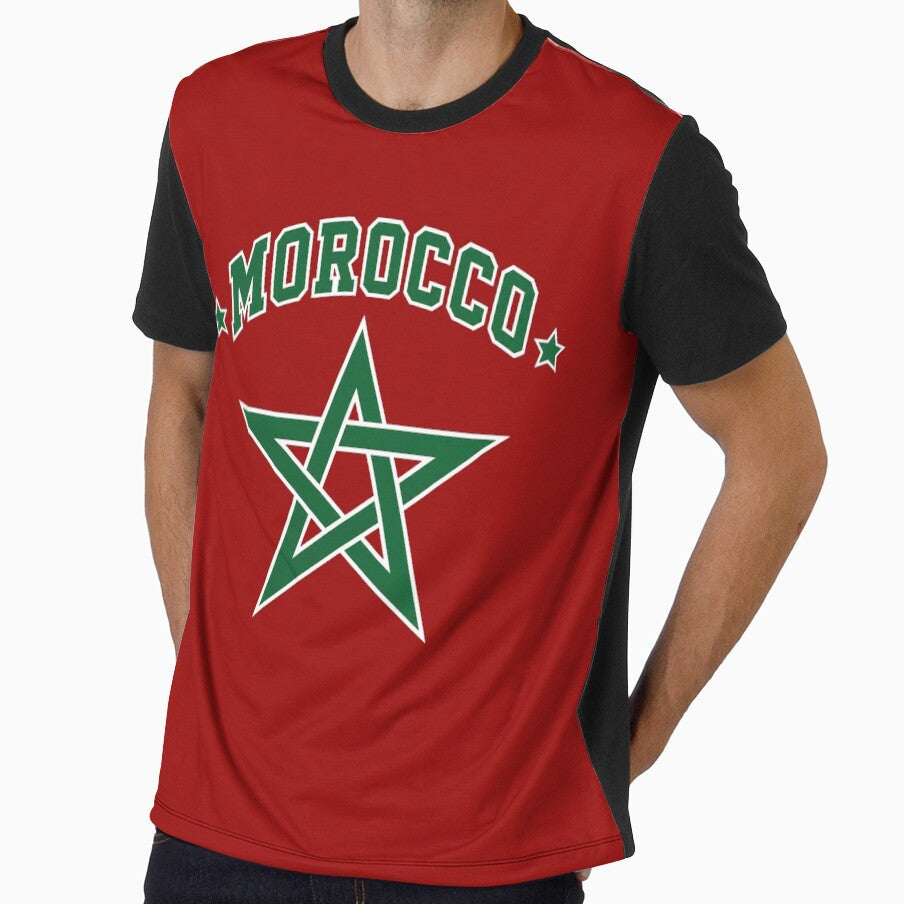 Morocco Flag Patriotic Moroccan by littlemiscat Unisex T-shirt, Sweatshirt, Hoodie, Long Sleeve Tee - T-Shirt, Sweatshirt, Hoodie