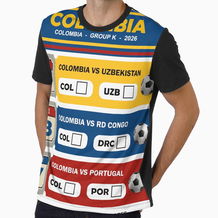 Colombia Soccer Fan Shirt 2026 World Cup Tourney Tracker Matchday Tee by TourneyTracker Unisex T-shirt, Sweatshirt, Hoodie, Long Sleeve Tee - T-Shirt, Sweatshirt, Hoodie