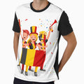 Belgium Flag Football Fans by aurielaki Unisex T-shirt, Sweatshirt, Hoodie, Long Sleeve Tee - T-Shirt, Sweatshirt, Hoodie