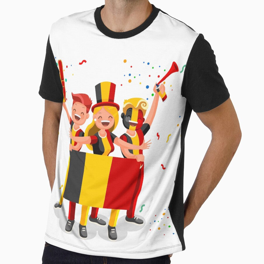 Belgium Flag Football Fans by aurielaki Unisex T-shirt, Sweatshirt, Hoodie, Long Sleeve Tee - T-Shirt, Sweatshirt, Hoodie
