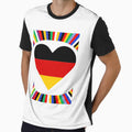 Euro 2024 Germany Heart Flag by alexadybanu Unisex T-shirt, Sweatshirt, Hoodie, Long Sleeve Tee - T-Shirt, Sweatshirt, Hoodie