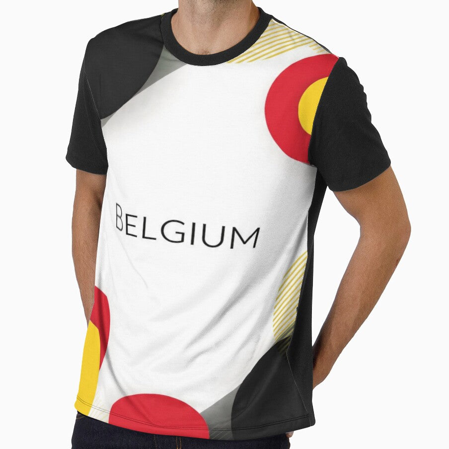 Belgium Geometric Football Fan Shirt by jackbermess Unisex T-shirt, Sweatshirt, Hoodie, Long Sleeve Tee - T-Shirt, Sweatshirt, Hoodie