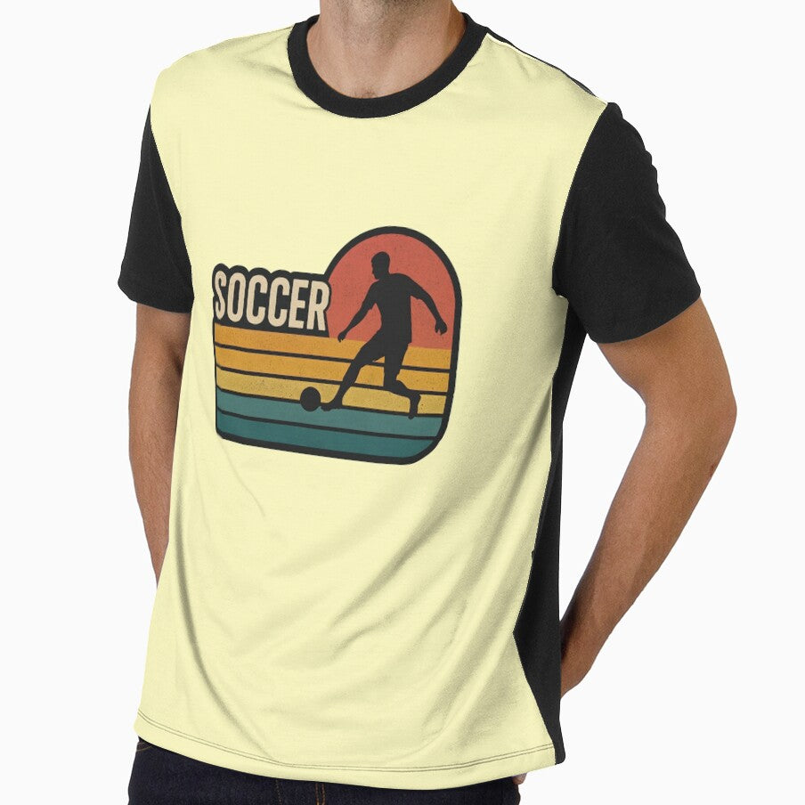 Retro Soccer Player Retro Football Fan by DemureArtsy Unisex T-shirt, Sweatshirt, Hoodie, Long Sleeve Tee - T-Shirt, Sweatshirt, Hoodie
