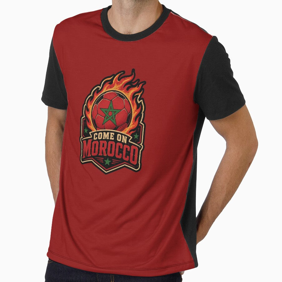 Come On Morocco Football Fan by DemureArtsy Unisex T-shirt, Sweatshirt, Hoodie, Long Sleeve Tee - T-Shirt, Sweatshirt, Hoodie