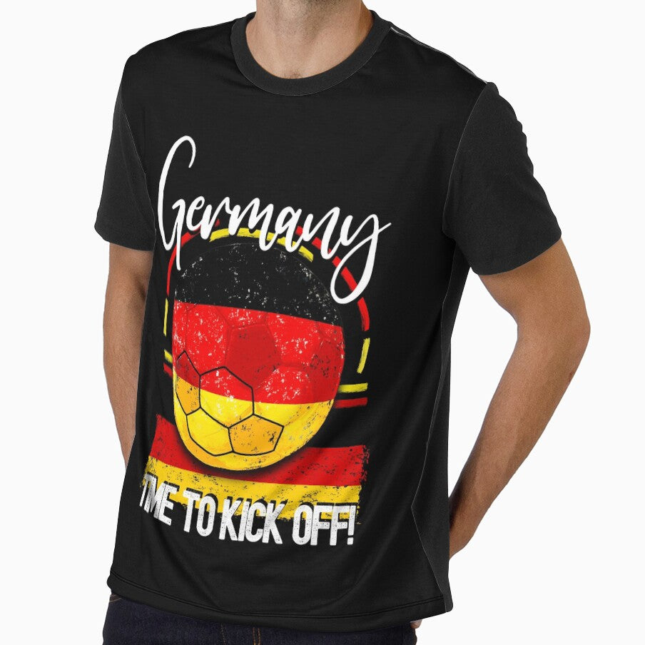 German Football Time to Kick Off, Vintage Soccer by orangeblue21 Unisex T-shirt, Sweatshirt, Hoodie, Long Sleeve Tee - T-Shirt, Sweatshirt, Hoodie