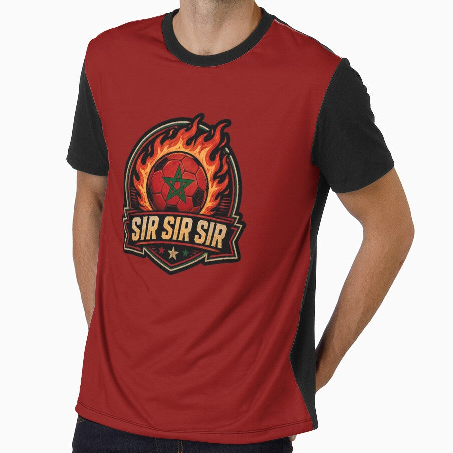 Sir Sir Sir Moroccan Football Fan by DemureArtsy Unisex T-shirt, Sweatshirt, Hoodie, Long Sleeve Tee - T-Shirt, Sweatshirt, Hoodie