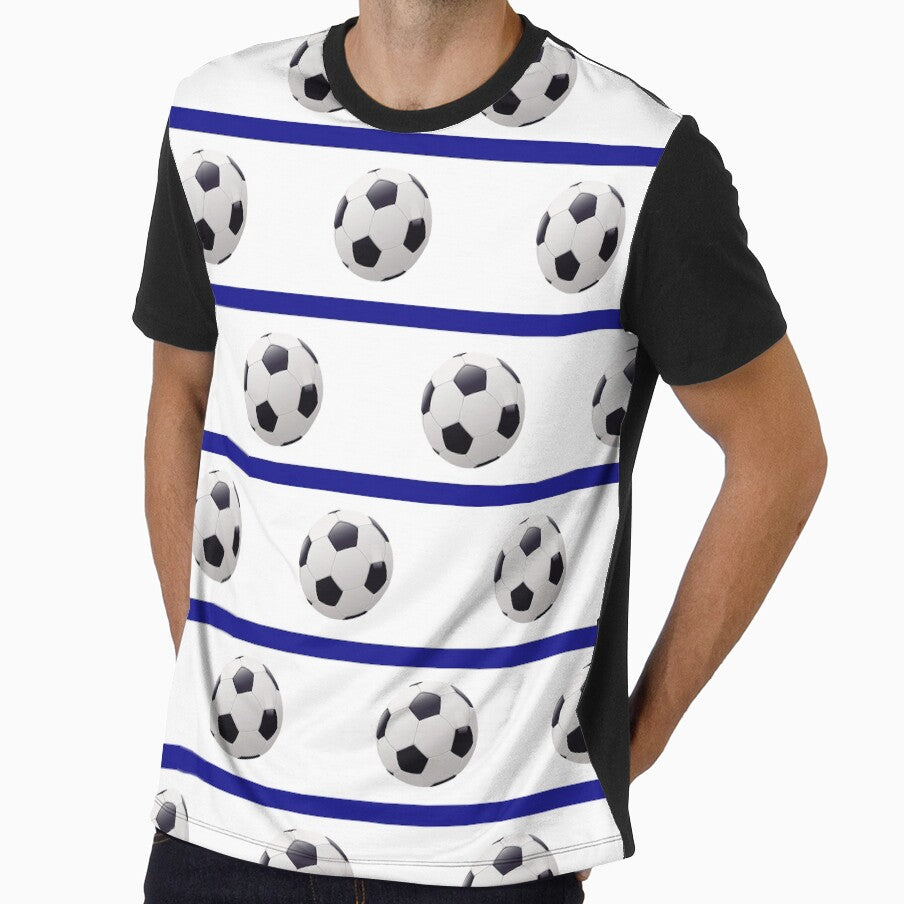 Football White & Blue - FOOT0011 by 3-Starfish Unisex T-shirt, Sweatshirt, Hoodie, Long Sleeve Tee - T-Shirt, Sweatshirt, Hoodie