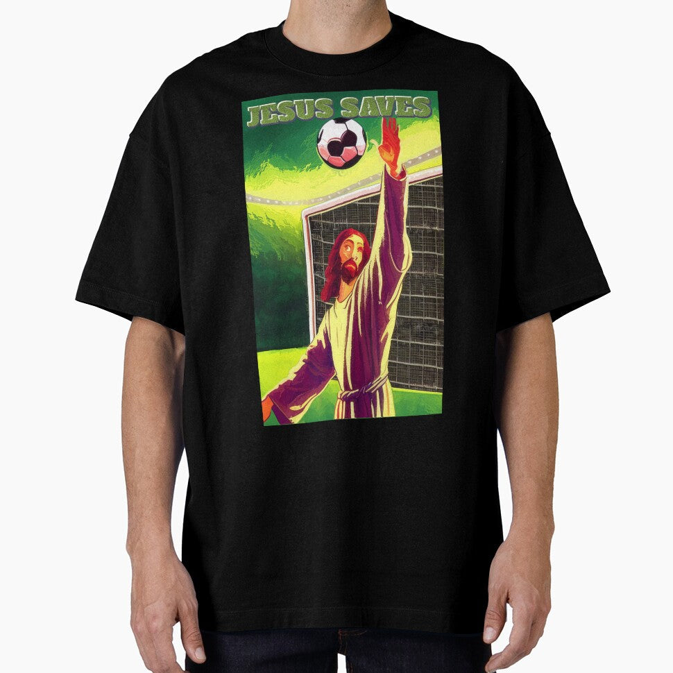 JESUS SAVES the goal (#03) by SolidEarthArt Unisex T-shirt, Sweatshirt, Hoodie, Long Sleeve Tee - T-Shirt, Sweatshirt, Hoodie