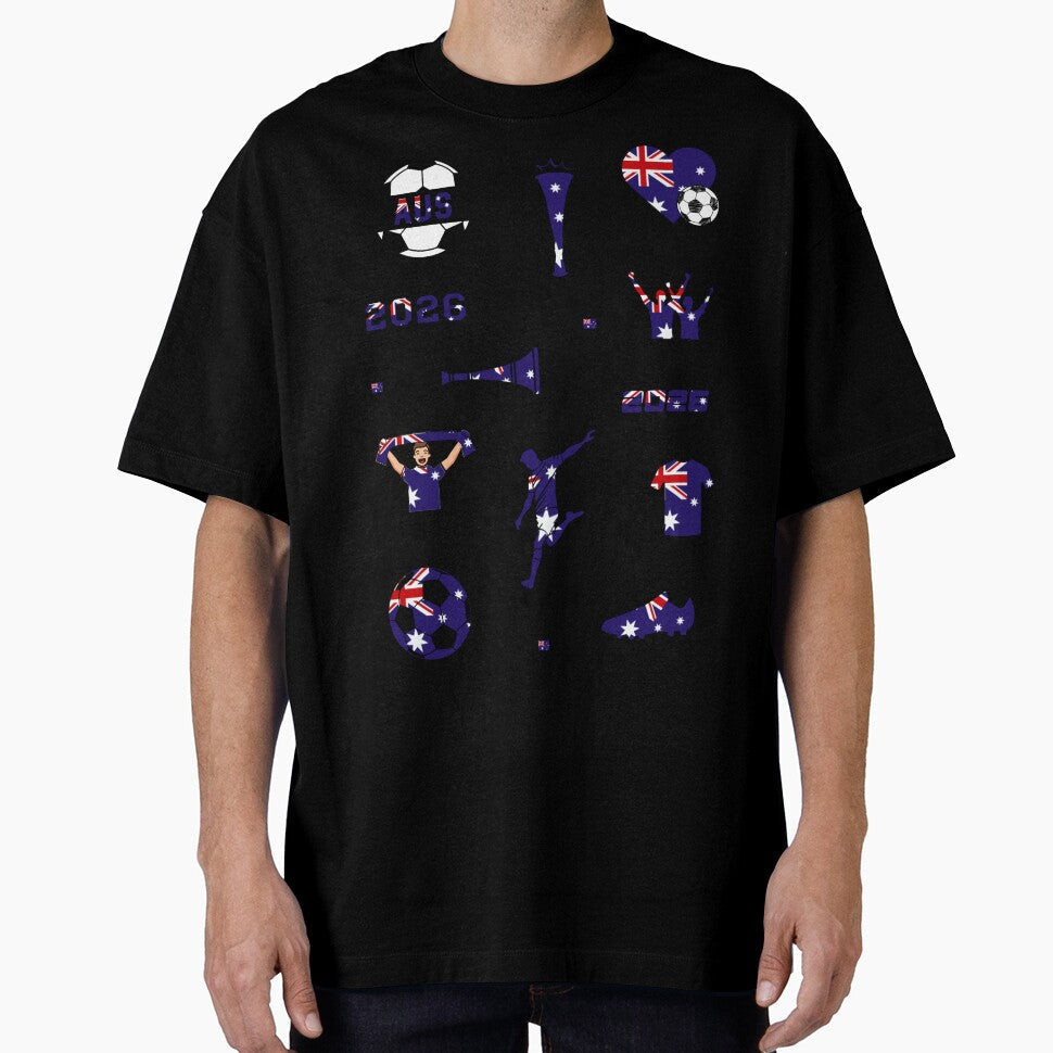 Australia 2026 Soccer Collection by FinalScoreClub Unisex T-shirt, Sweatshirt, Hoodie, Long Sleeve Tee - T-Shirt, Sweatshirt, Hoodie