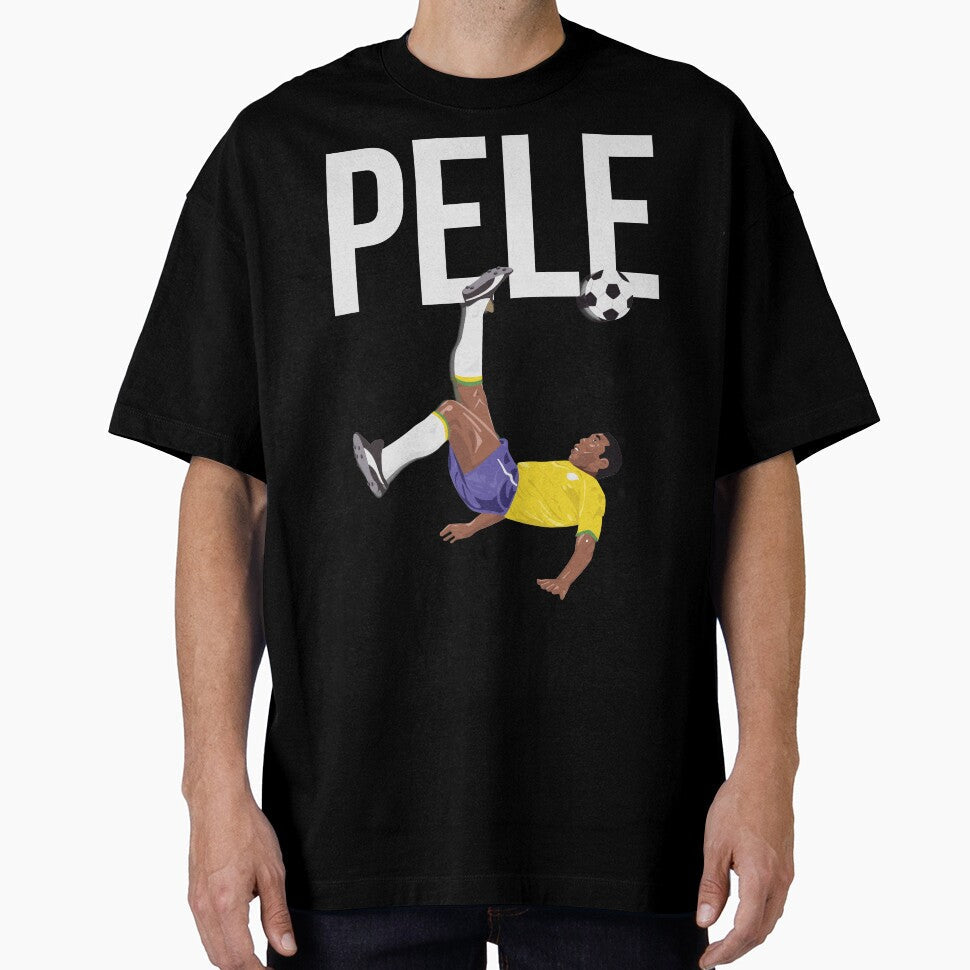 Bicycle Kick - Pele - SOCCER FOOTBALL - BRAZIL - WHITE TEXT by AMGraphicStudio Unisex T-shirt, Sweatshirt, Hoodie, Long Sleeve Tee - T-Shirt, Sweatshirt, Hoodie