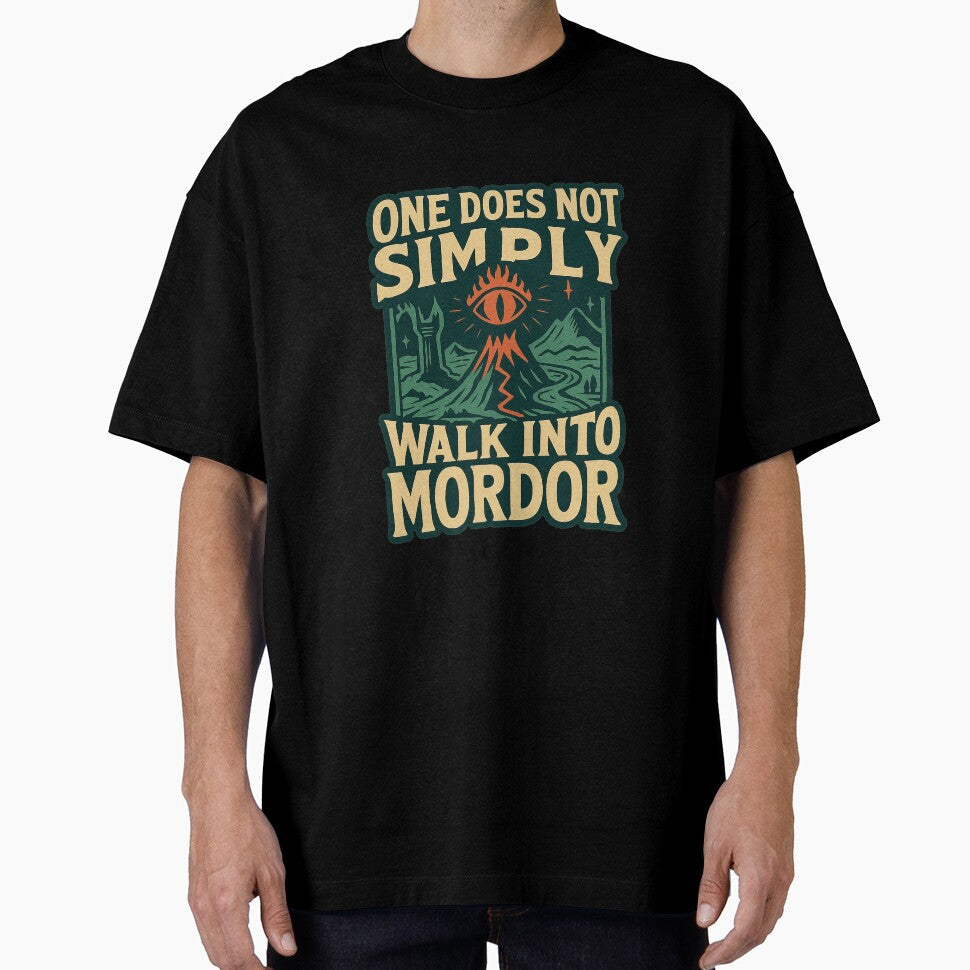 Does Not Simply Walk Into Mordor Sticker  Eye of Sauron LOTR Meme Fan Art by PrintsCanyon - T-Shirt, Sweatshirt, Hoodie