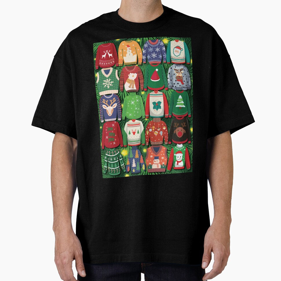 Ugly Christmas Sweater Theme by Graphitti Squad Unisex T-shirt, Sweatshirt, Hoodie, Long Sleeve Tee - T-Shirt, Sweatshirt, Hoodie