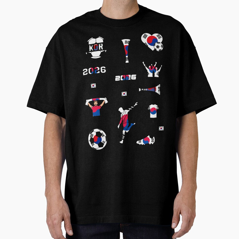 South Korea 2026 Soccer Collection by FinalScoreClub Unisex T-shirt, Sweatshirt, Hoodie, Long Sleeve Tee - T-Shirt, Sweatshirt, Hoodie