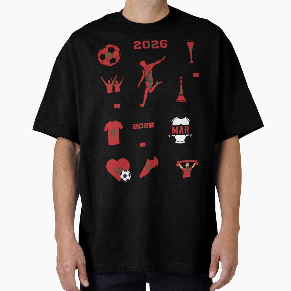 Morocco 2026 Soccer Collection by FinalScoreClub Unisex T-shirt, Sweatshirt, Hoodie, Long Sleeve Tee - T-Shirt, Sweatshirt, Hoodie