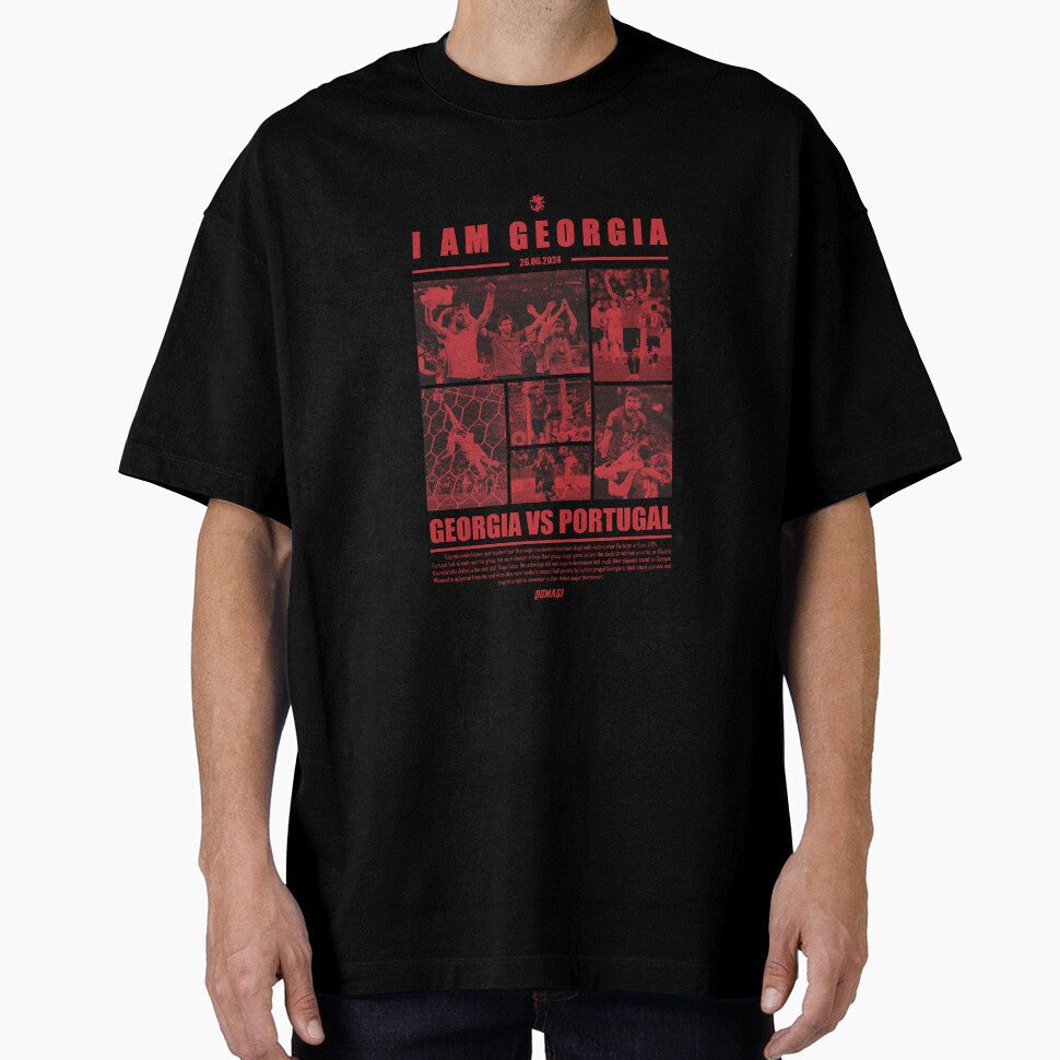 Georgia | Georgia Vs Portugal by QOMAGI Unisex T-shirt, Sweatshirt, Hoodie, Long Sleeve Tee - T-Shirt, Sweatshirt, Hoodie