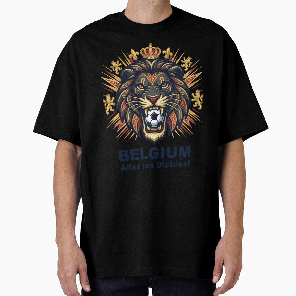 World Cup Belgium Football Lion by MarcV88 Unisex T-shirt, Sweatshirt, Hoodie, Long Sleeve Tee - T-Shirt, Sweatshirt, Hoodie