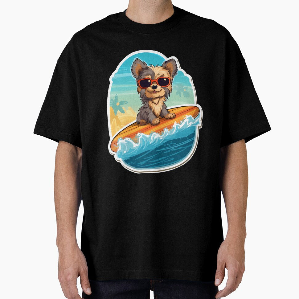 Yorkshire Terrier Surfing by Jdelgado813 Unisex T-shirt, Sweatshirt, Hoodie, Long Sleeve Tee - T-Shirt, Sweatshirt, Hoodie