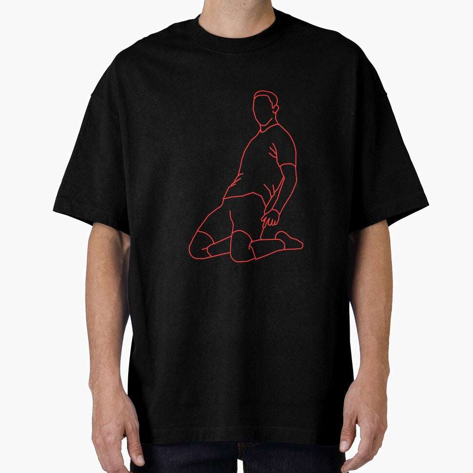 Red Celebrating Player 2 | Player Celebration by Football Stickers World Unisex T-shirt, Sweatshirt, Hoodie, Long Sleeve Tee - T-Shirt, Sweatshirt, Hoodie
