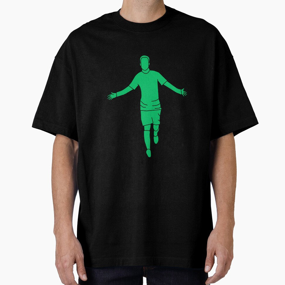 Green Celebrating Player 3 | Player Celebration by Football Stickers World Unisex T-shirt, Sweatshirt, Hoodie, Long Sleeve Tee - T-Shirt, Sweatshirt, Hoodie