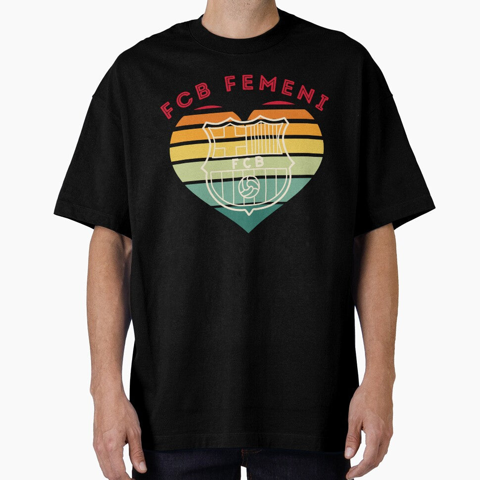 FC Barcelona Femeni Heart Sunset by FCBarcelonaKQ Unisex T-shirt, Sweatshirt, Hoodie, Long Sleeve Tee - T-Shirt, Sweatshirt, Hoodie