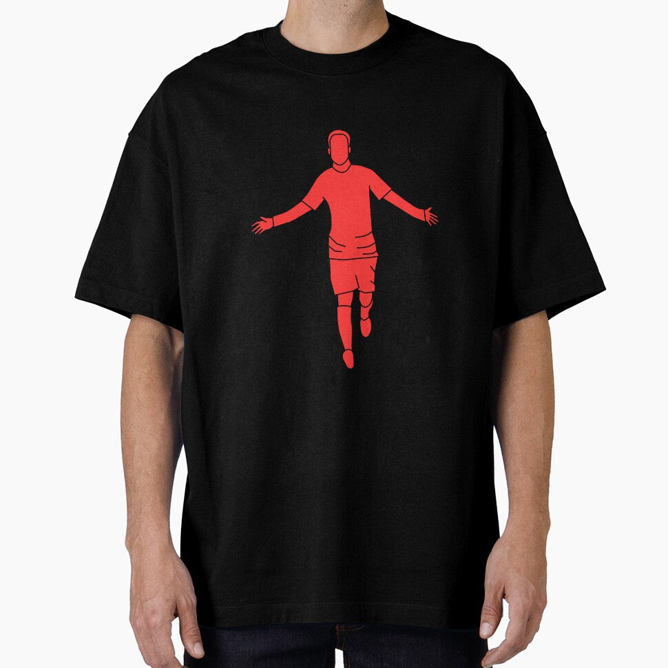 Red Celebrating Player 3 | Player Celebration by Football Stickers World Unisex T-shirt, Sweatshirt, Hoodie, Long Sleeve Tee - T-Shirt, Sweatshirt, Hoodie