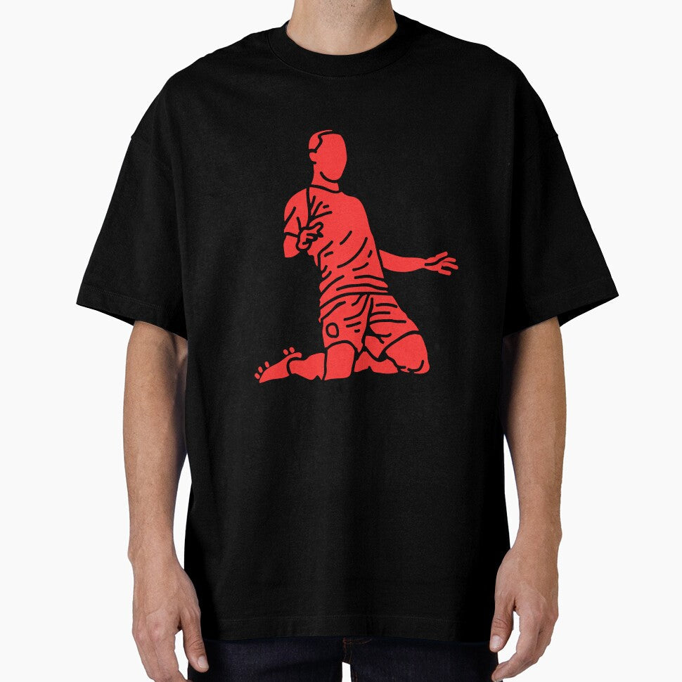 Red Celebrating Player | Player Celebration by Football Stickers World Unisex T-shirt, Sweatshirt, Hoodie, Long Sleeve Tee - T-Shirt, Sweatshirt, Hoodie