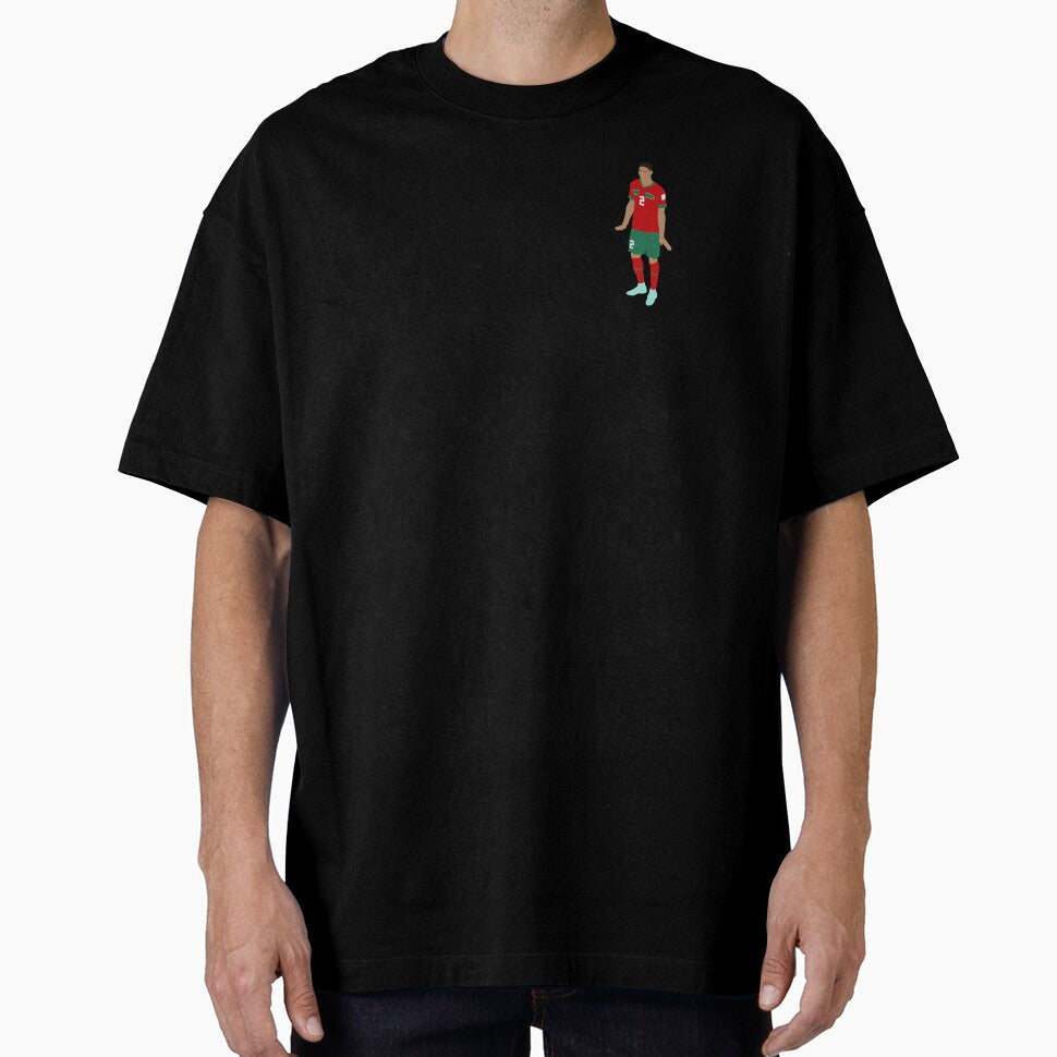 Achraf Hakimi Morocco Celebration by shahstickerinc Unisex T-shirt, Sweatshirt, Hoodie, Long Sleeve Tee - T-Shirt, Sweatshirt, Hoodie