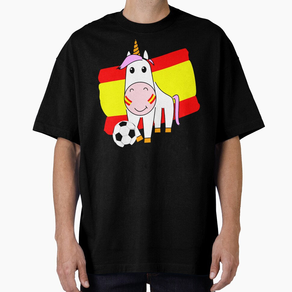Unicorn Violetta plays football for Spain by peter2art Unisex T-shirt, Sweatshirt, Hoodie, Long Sleeve Tee - T-Shirt, Sweatshirt, Hoodie