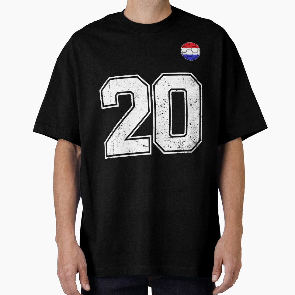 Netherlands Soccer Number 20 Vintage Sports Fan by LiviuGligoros Unisex T-shirt, Sweatshirt, Hoodie, Long Sleeve Tee - T-Shirt, Sweatshirt, Hoodie