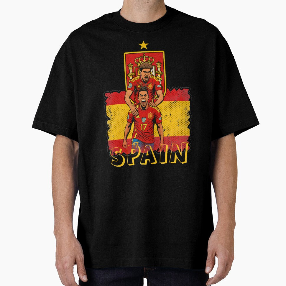 Spain Football Champions Retro by re2m Unisex T-shirt, Sweatshirt, Hoodie, Long Sleeve Tee - T-Shirt, Sweatshirt, Hoodie