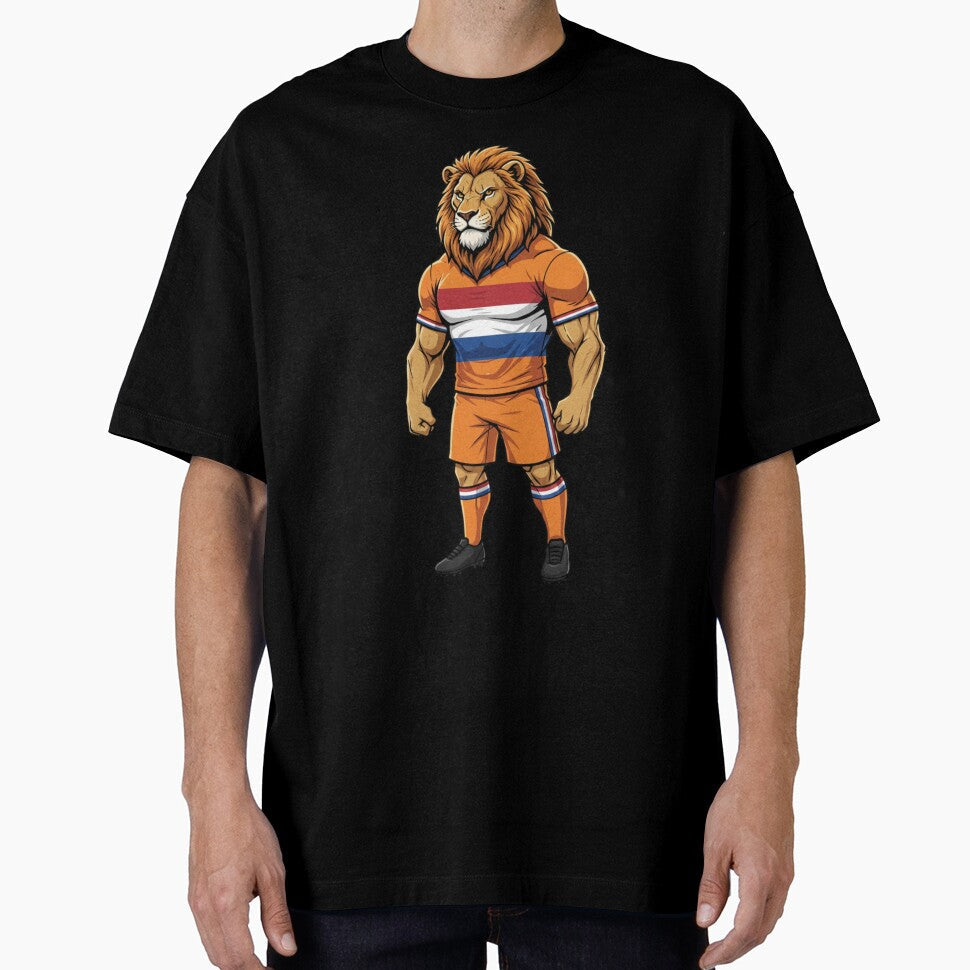 Netherlands Powerful Dutch Lion Football Mascot 2026 by ArtByKatti Unisex T-shirt, Sweatshirt, Hoodie, Long Sleeve Tee - T-Shirt, Sweatshirt, Hoodie