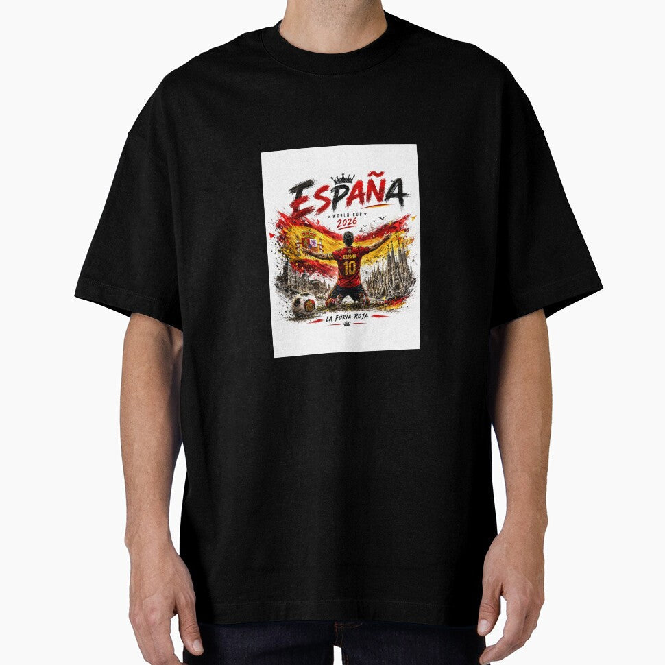 Spain World Cup 2026 La Furia Roja Football Fan Graphic | Spanish Soccer T-Shirt by allin14fun - T-Shirt, Sweatshirt, Hoodie