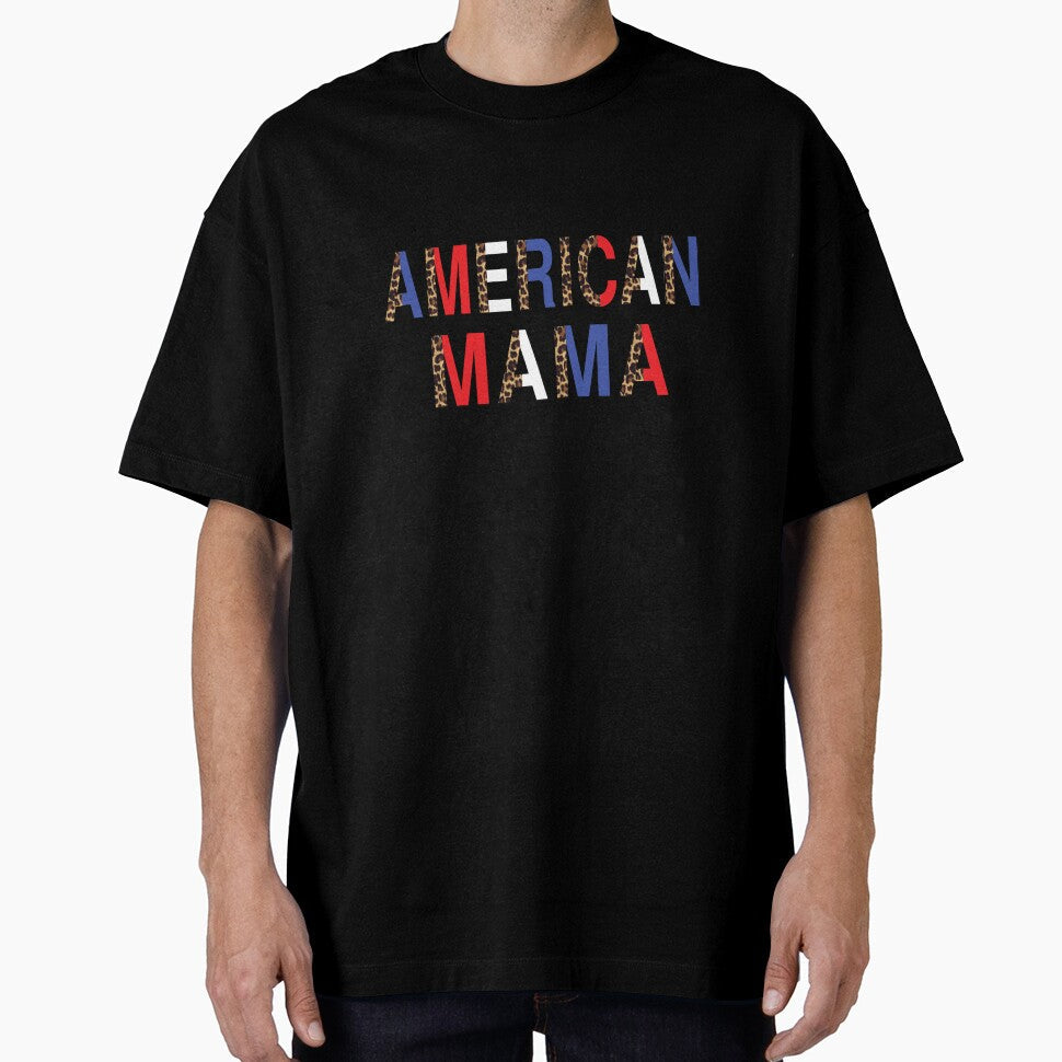 American Mama Leopard by mountaindistr Unisex T-shirt, Sweatshirt, Hoodie, Long Sleeve Tee - T-Shirt, Sweatshirt, Hoodie
