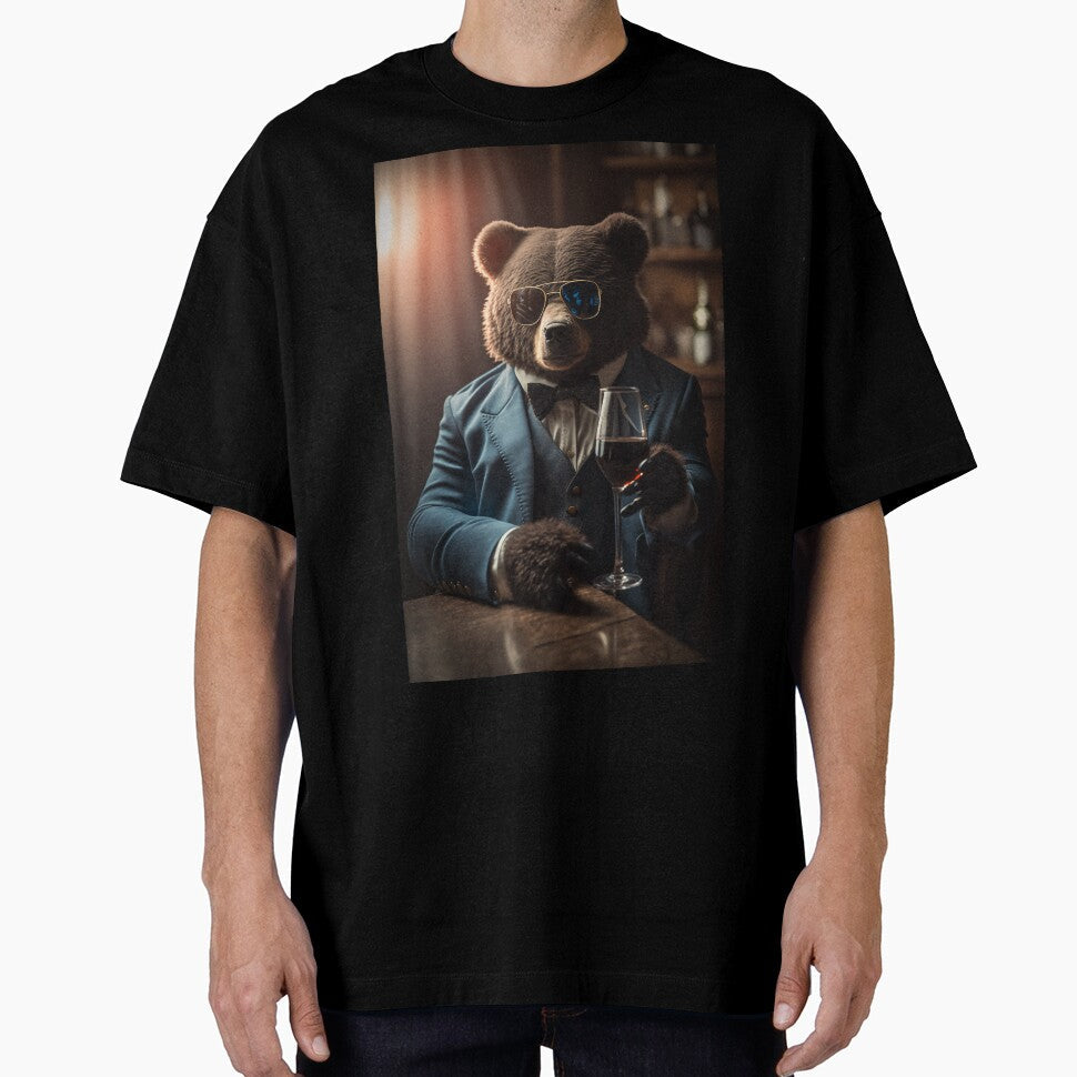 The Art of Celebration: Toasting to Corporate Triumph with the Bear by creative-maxim Unisex T-shirt, Sweatshirt, Hoodie, Long Sleeve Tee - T-Shirt, Sweatshirt, Hoodie