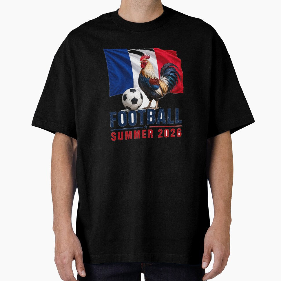 France Football Summer 2026 Rooster Fan Design by OfficeFighter Unisex T-shirt, Sweatshirt, Hoodie, Long Sleeve Tee - T-Shirt, Sweatshirt, Hoodie