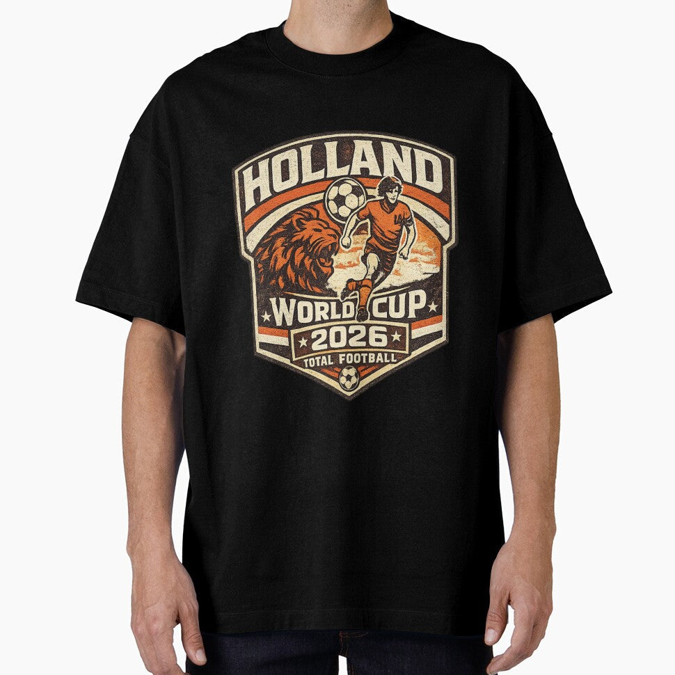 Holland World Cup 2026 Total Football Retro Vintage T-Shirt by ArthUpscale Unisex T-shirt, Sweatshirt, Hoodie, Long Sleeve Tee - T-Shirt, Sweatshirt, Hoodie